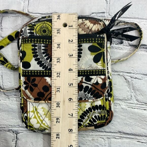 Vera Bradley Mini Hipster Cocoa Moss Crossbody Adjustable Strap Quilted Bag - Picture 10 of 12
